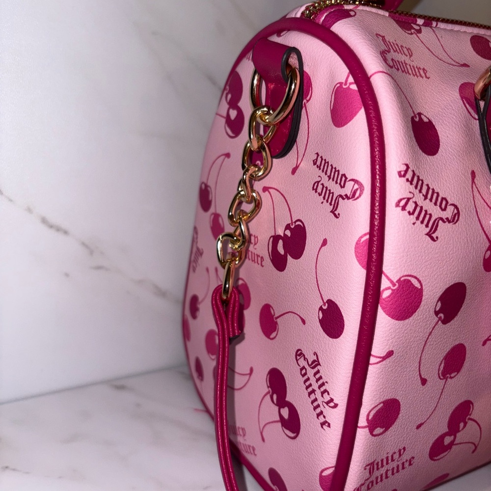 JUICY COUTURE CHERRY ON TOP SATCHEL -Pink - Picture 4 of 9